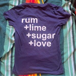 American Apparel Purple Tee with White Text